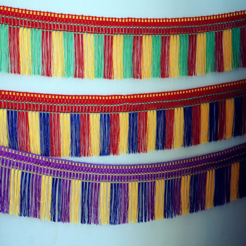 রঙিন ঝালর ৩ ফুট ডেকোরেটিভ লেস Colorful Tassel Decorative Lace Images