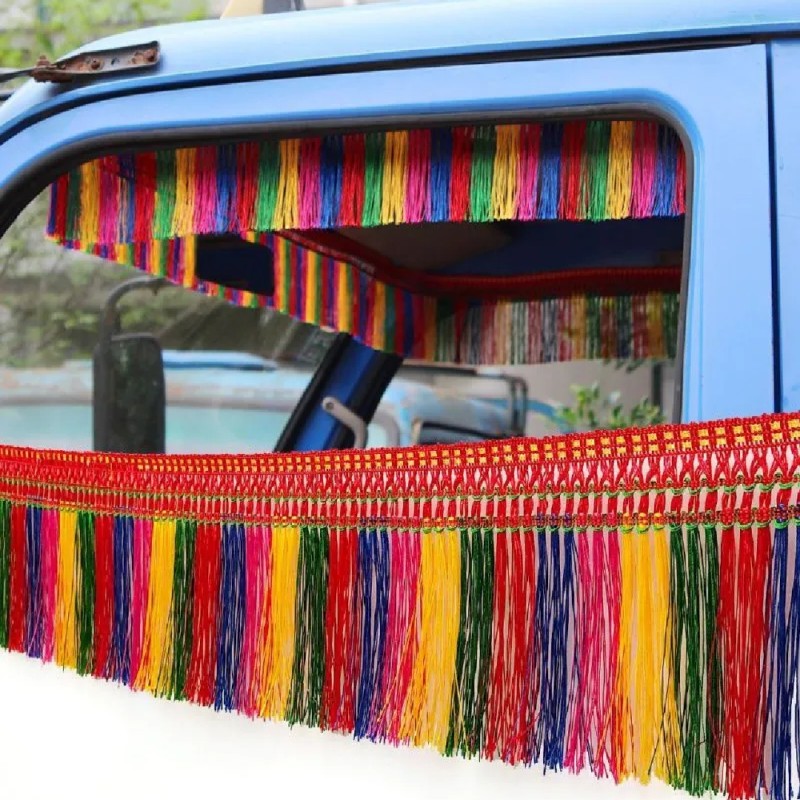 রঙিন ঝালর ৩ ফুট ডেকোরেটিভ লেস Colorful Tassel Decorative Lace Images